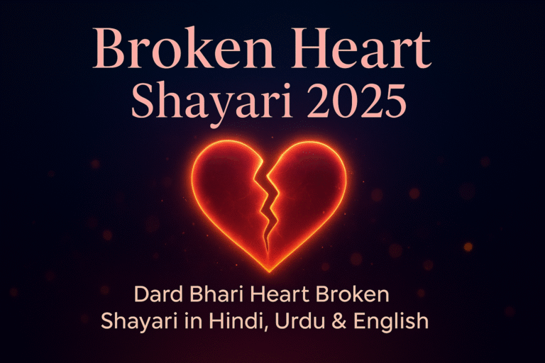 Top 100+ Broken Heart Shayari in Hindi, Urdu & English | Dard Bhari Heart Broken Shayari 2025