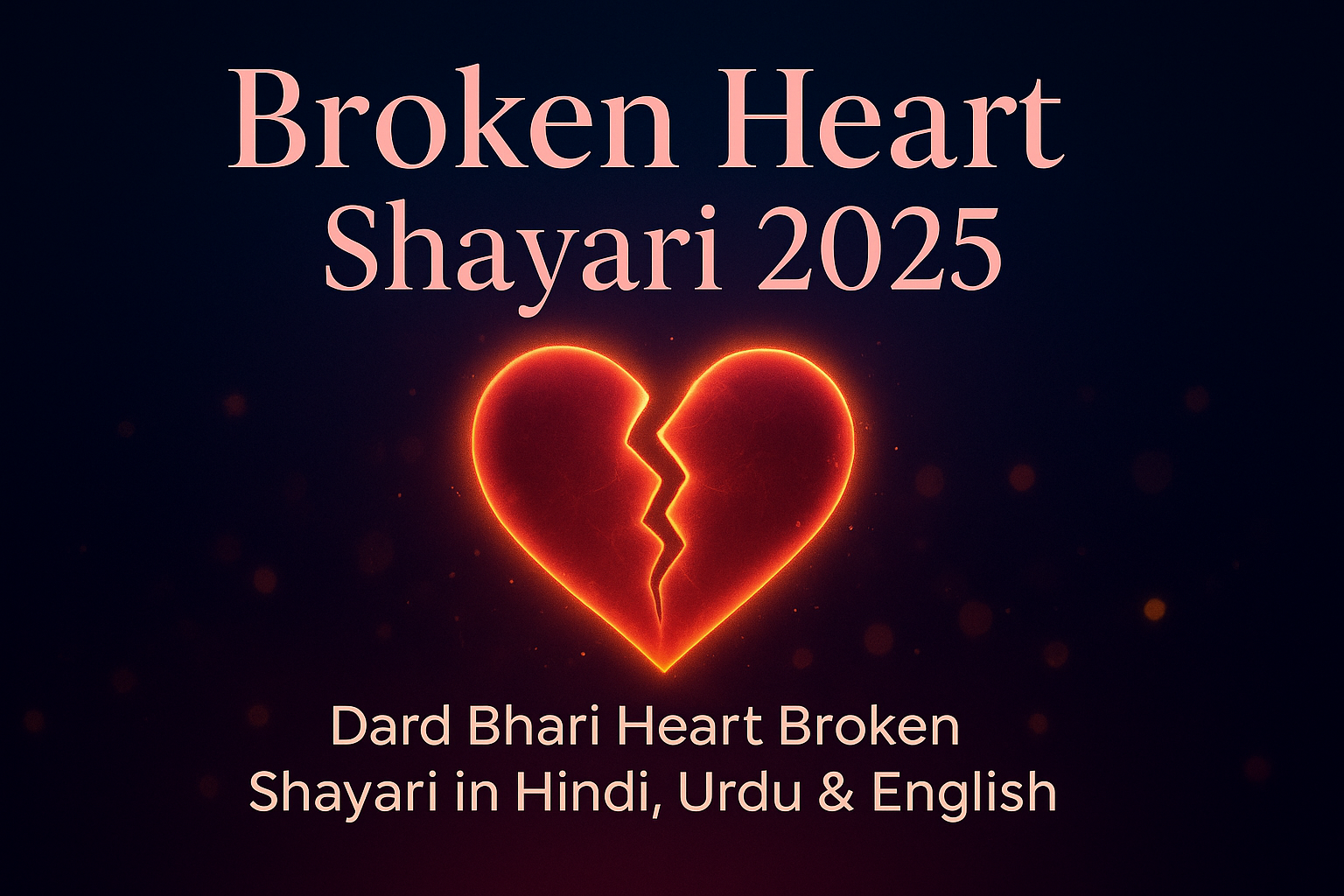 Top 100+ Broken Heart Shayari in Hindi, Urdu & English | Dard Bhari Heart Broken Shayari 2025