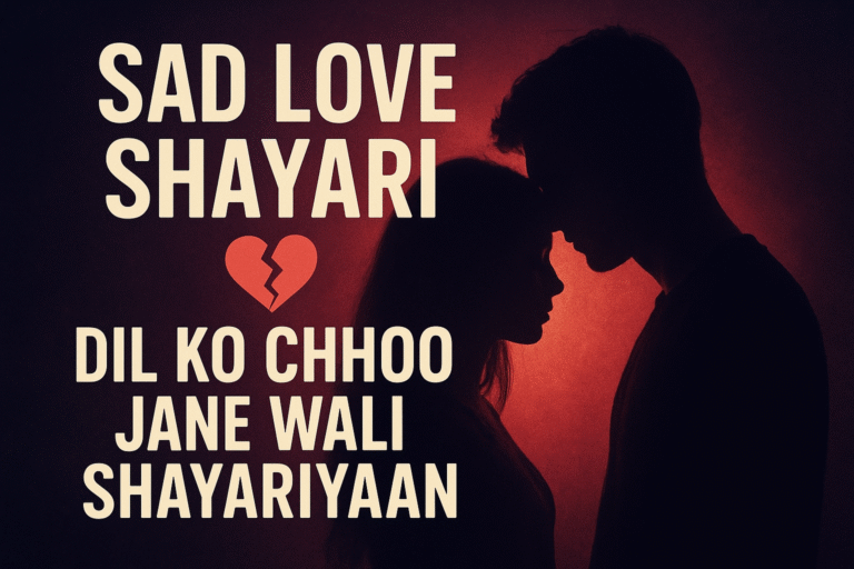 Sad Love Shayari – Dil Ko Chhoo Jane Wali Heart Touching Shayari 2025