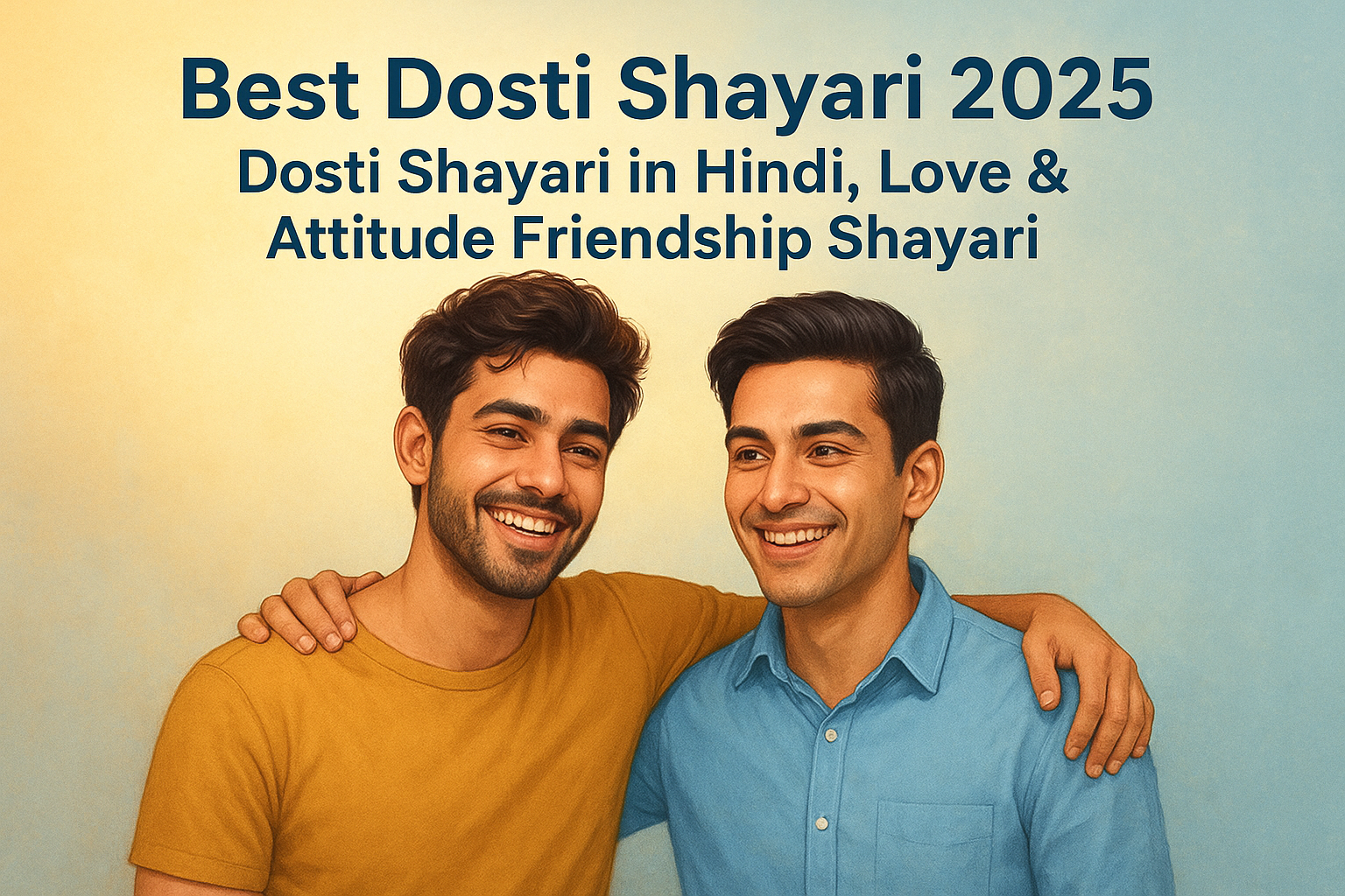 Best Dosti Shayari 2025 – Dosti Shayari in Hindi, Love & Attitude Friendship Shayari